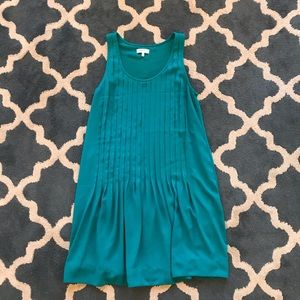 Babaton teal pleated dress size small chiffon